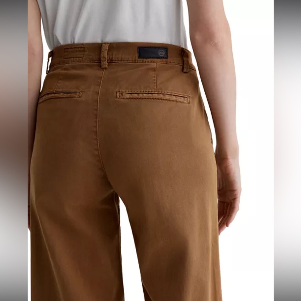AG Adriano Goldschmied Caden Wide Leg Tailored Trousers Brown Size 27 NWT - Picture 7 of 10